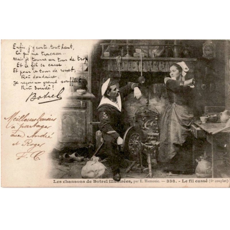 CHANSONS: les chansons de Botrel, le fil cassé - très bon état