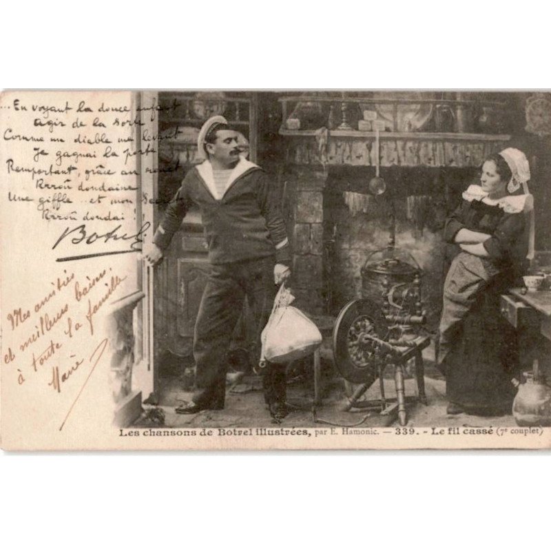 CHANSONS: les chansons de Botrel, le fil cassé - très bon état