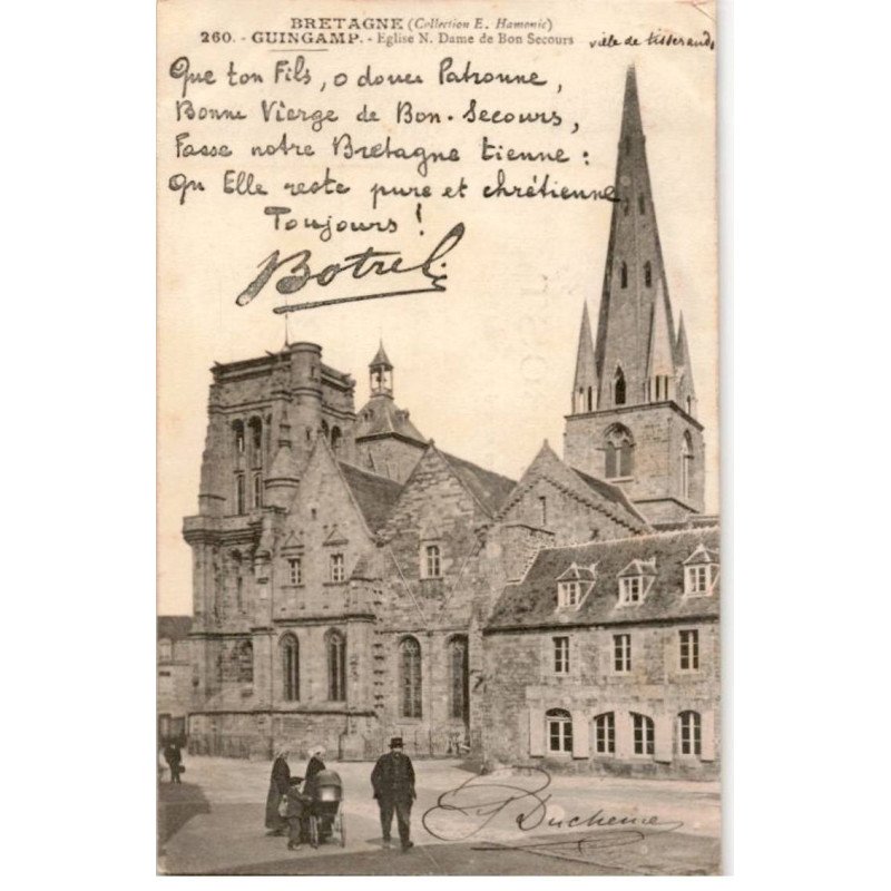 CHANSONS: guingamp église notre-dame de bon secours, Botrel - état