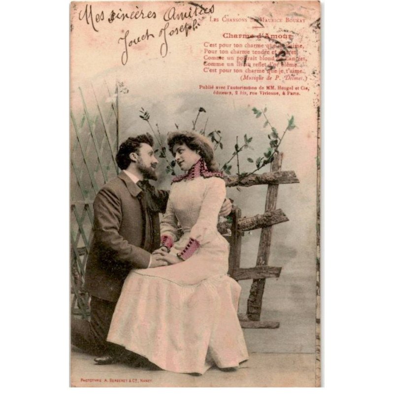 CHANSONS: les chansons de maurice boukay, chanson d'amour - très bon état