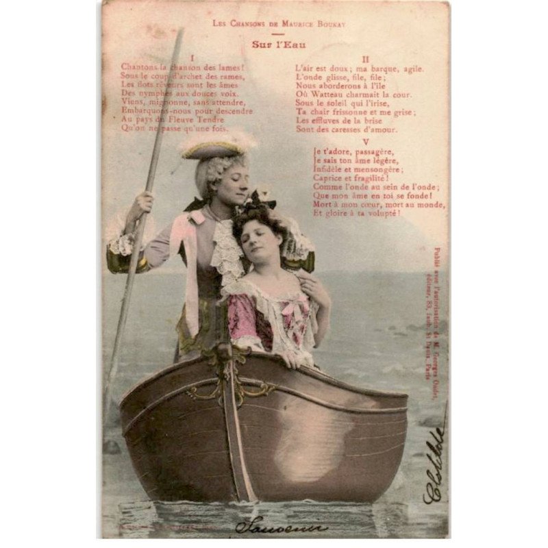 CHANSONS: les chansons de Maurice Boukay, sur l'eau - bon état