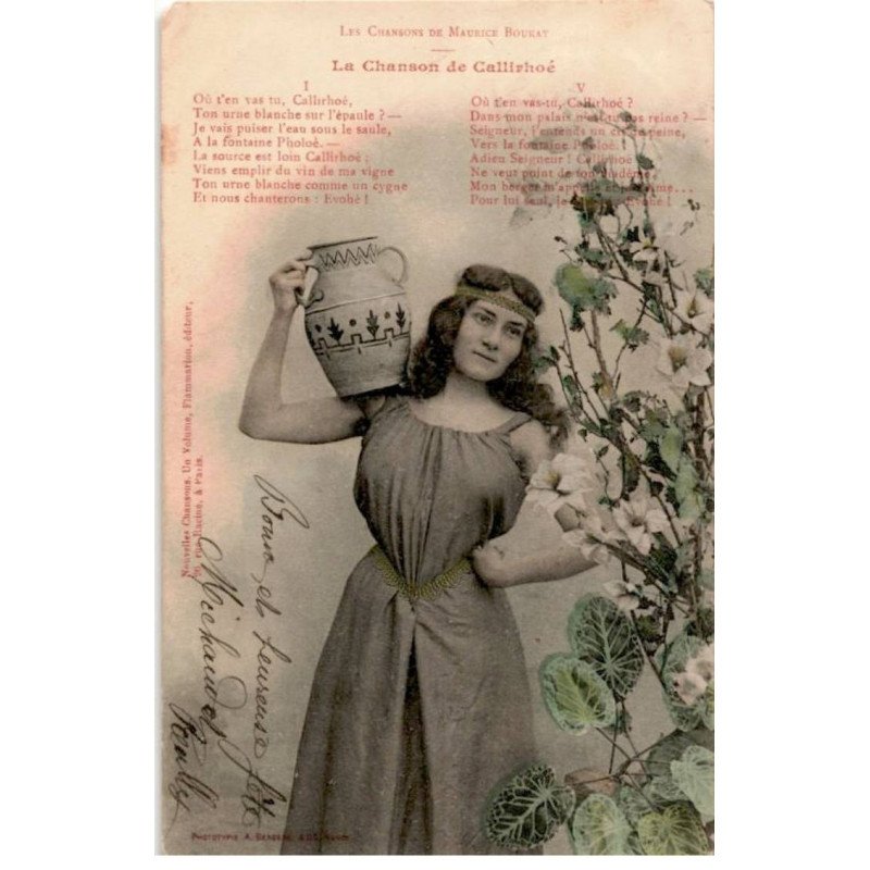 CHANSONS: les chansons de Maurice Boukay, la chanson de callirhoé - état