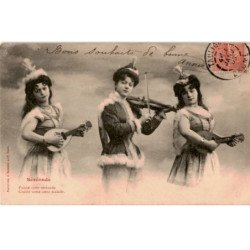 MUSIQUE: sérénade, femmes violon, petite guitare - très bon état