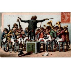MUSIQUE: dessin, piano con sentimento, orchestre de singes - très bon état