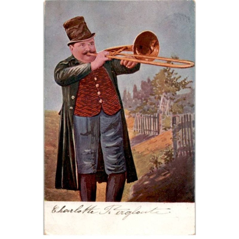 MUSIQUE: dessin, trombone - état