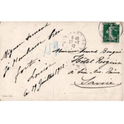 MUSIQUE: dessin, jeune chassant oiseau avec trompette - état