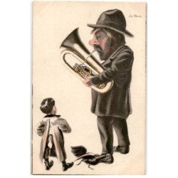 MUSIQUE: dessin, la basse - très bon état