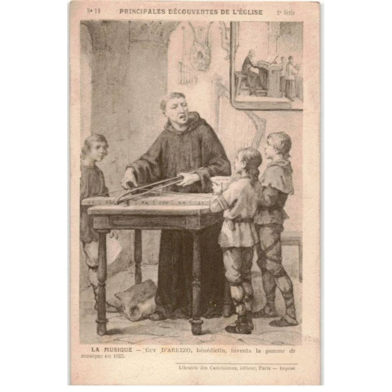 MUSIQUE: dessin, principales découvertes de l'église - très bon état