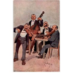 MUSIQUE: dessin, groupe de musique - très bon état