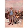 MUSIQUE: dessin, groupe de musique - très bon état