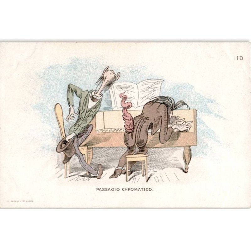 MUSIQUE: dessin, passagio chromatico - très bon état
