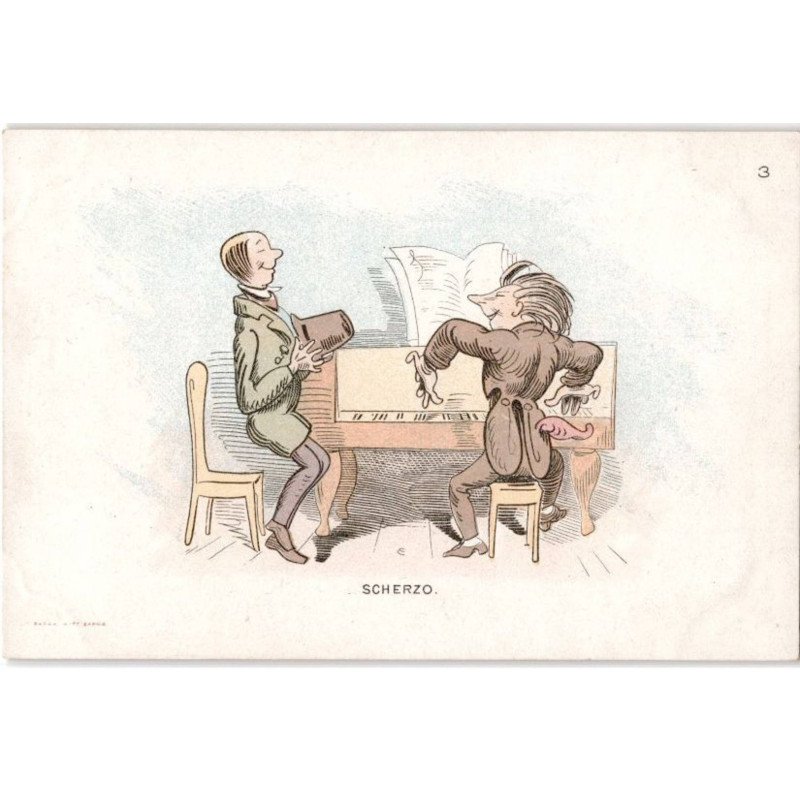 MUSIQUE: dessin, scherzo - très bon état