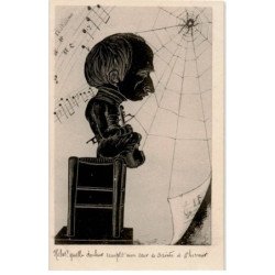 MUSIQUE: dessin, violoniste, araignée - très bon état