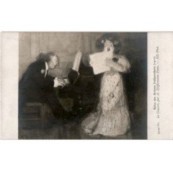 MUSIQUE: dessin, salon des artistes indépendants 1910 le concert - très bon état