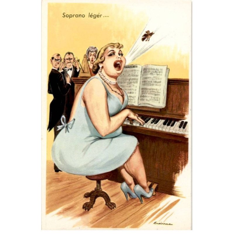 MUSIQUE: dessin, soprano léger, piano - très bon état