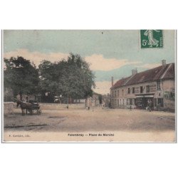 FOLEMBRAY : la place du marché vers 1910 - très bon état