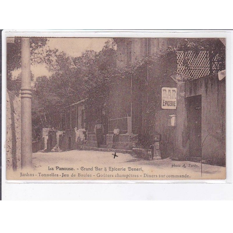 LA PANOUSE: grand bar et épicerie deneri, jardins tonnelles, jeu de boules, goûters champêtres - très bon état