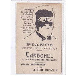 MARSEILLE: pianos vente et location carbonel 27 rue saint-ferréol, silhouette - très bon état
