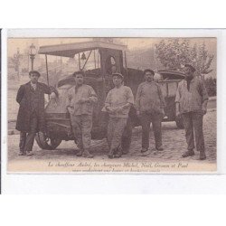 MARSEILLE: le chauffeur André, les chargeurs Michel, Noël, Granon et Paul service de nettoiement - très bon état