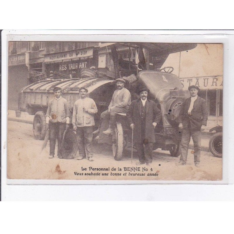 MARSEILLE: personnel de la benne n4 vous souhaite une bonne et heureuse année service de nettoiement - état
