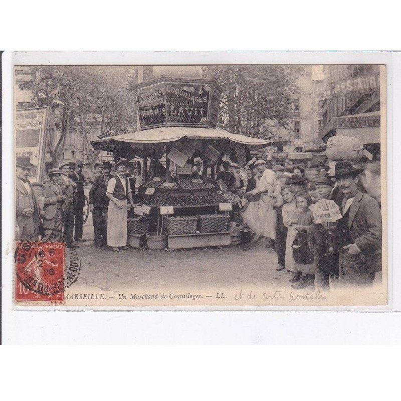 MARSEILLE: un marchand de coquillages, marius, lavit - état