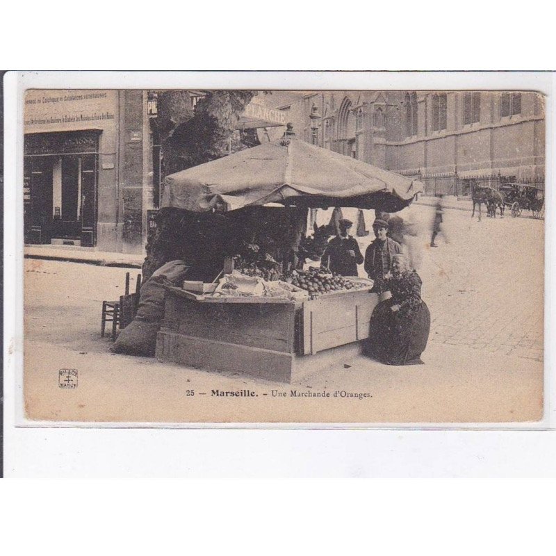 MARSEILLE: une marchande d'oranges - état
