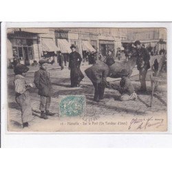 MARSEILLE: sur le port (un tondeur d'âne) - état