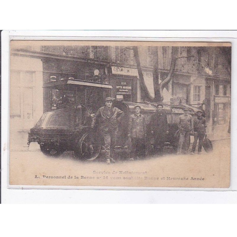 MARSEILLE: service de nettoiement personne de la benne n10 vous souhaite bonne et heureuse année - très bon état