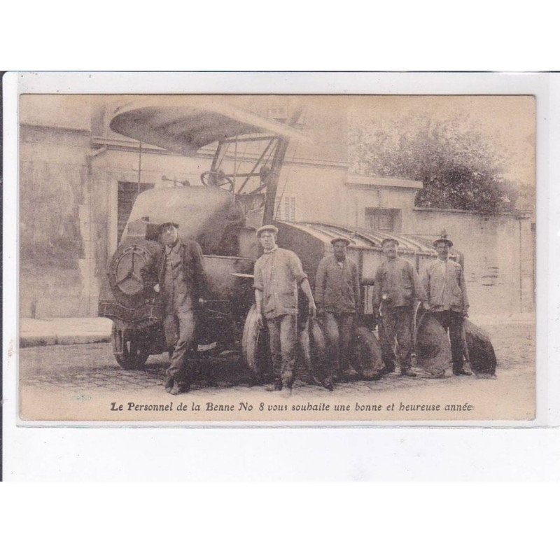 MARSEILLE: service de nettoiement personne de la benne n8 vous souhaite bonne et heureuse année - très bon état