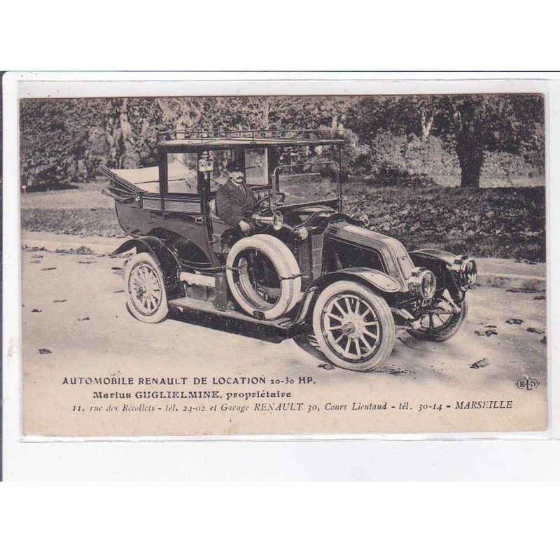 MARSEILLE: automobile renault de location Marius Guglielmine - état