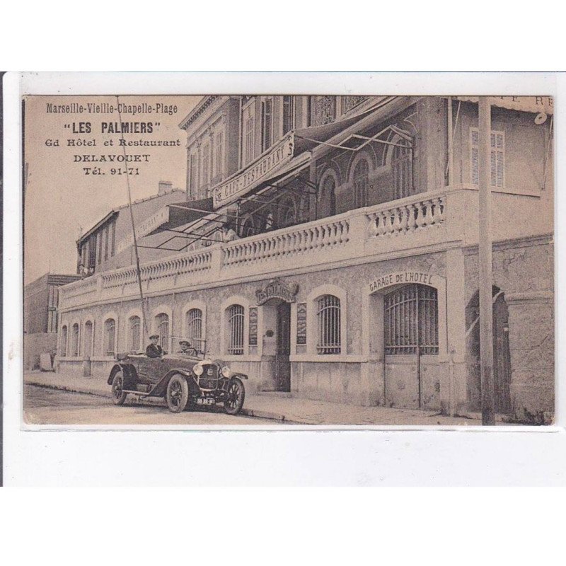 MARESILLE: vieille chapelle plage les palmiers grand hôtel et restaurant Delavouet, voiture - très bon état