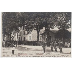 SAINT NICOLAS DE PORT : carte photo de la revue du 4ème bataillon de chasseurs en 1910 - très bon état