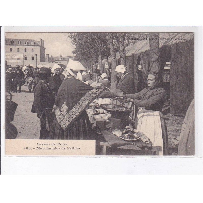 SAINT-BRIEUC:: scène de foire, marchandes de friture - très bon état