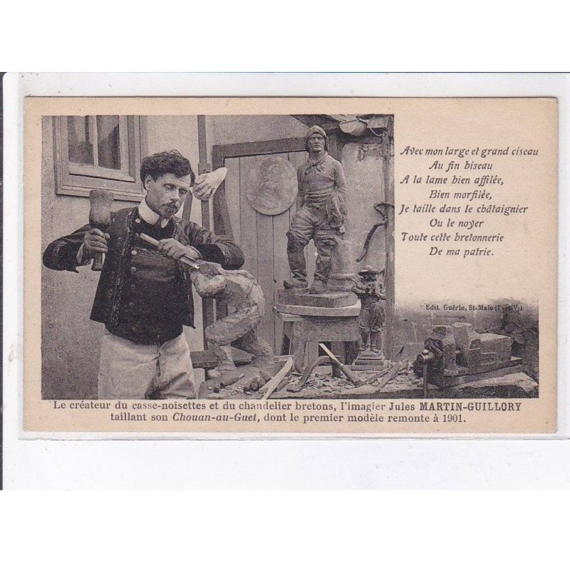 SAINT-MALO: créateur du casse-noisette et du chandelier bretons Jules Martin-Guillory - très bon état