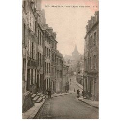 GRANVILLE: rue et église notre-dame - très bon état