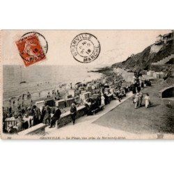 GRANVILLE: la plage vue prise du normandy-hôtel - très bon état