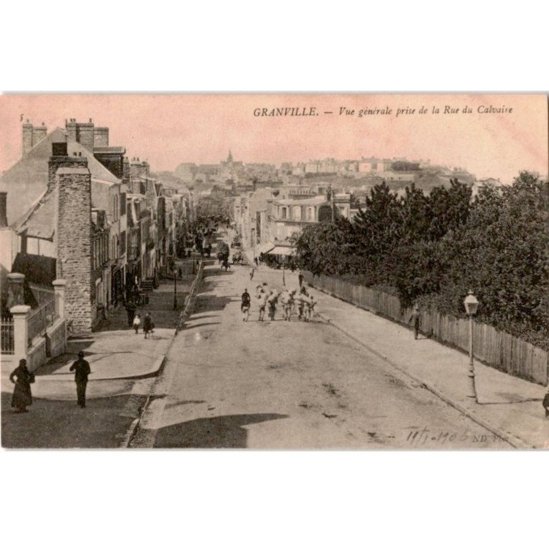 GRANVILLE: vue générale prise de la rue du calvaire - très bon état