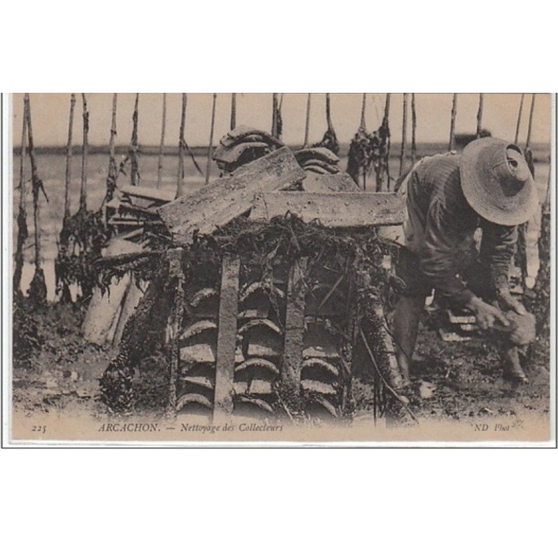 ARCACHON : nettoyage des collecteurs d'huitres - très bon état
