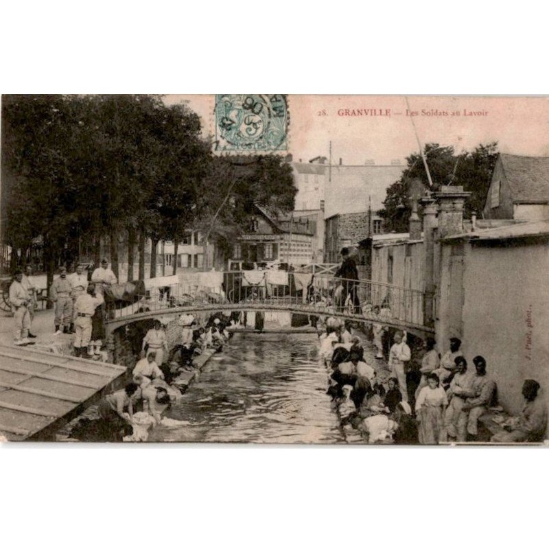 GRANVILLE: les soldats au lavoir - état