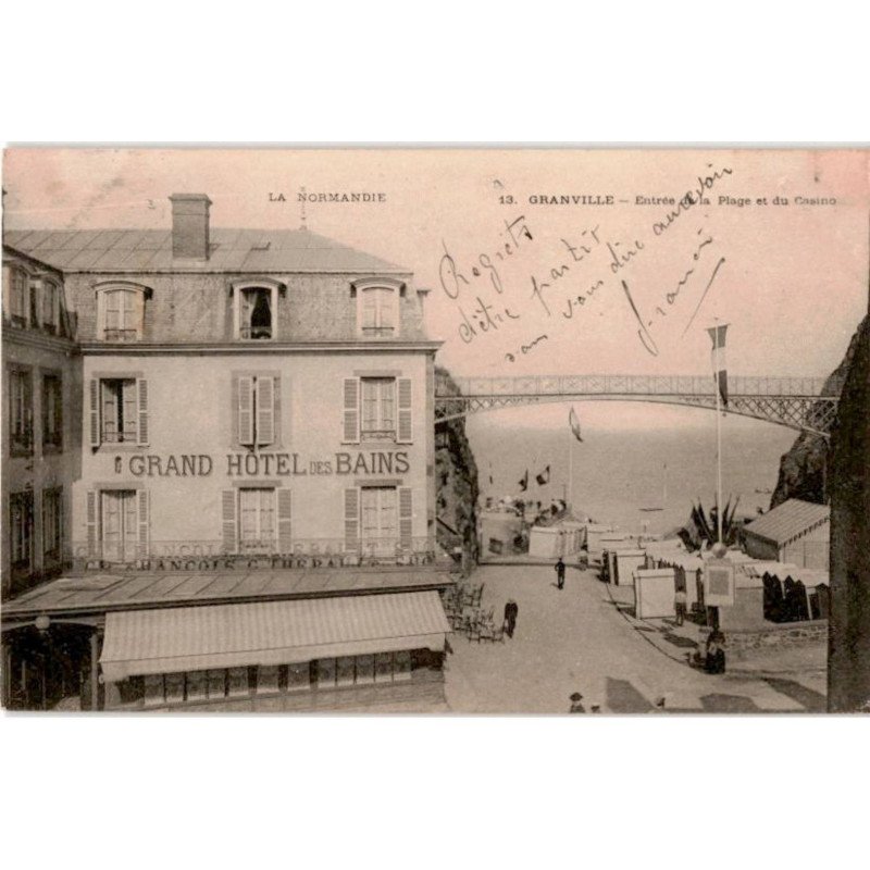 GRANVILLE: entrée de la plage et du casino - très bon état