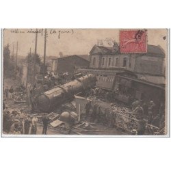 AILLY SUR SOMME : carte photo du déraillement de train en 1907 - très bon état