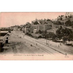 GRANVILLE: la rue du pont et les remparts - très bon état