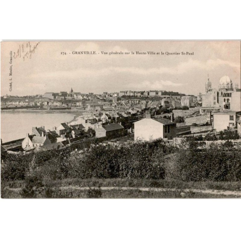 GRANVILLE: vue générale sur la haute-ville et le quartier saint-paul - très bon état