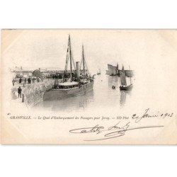 GRANVILLE: le quai d'embarquement des passagers pour jersey - très bon état