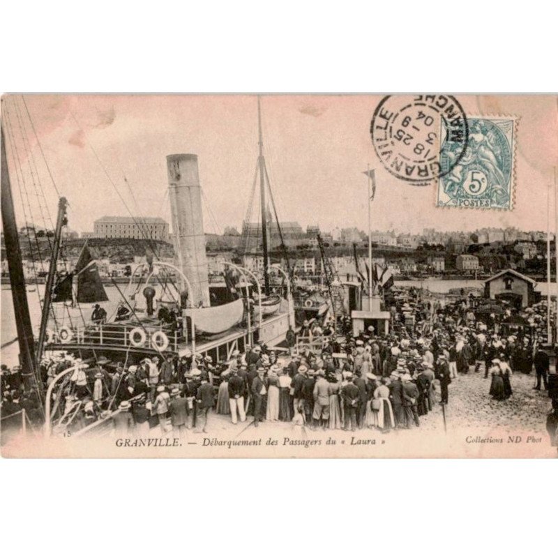 GRANVILLE: débarquement des passagers du "laura" - très bon état