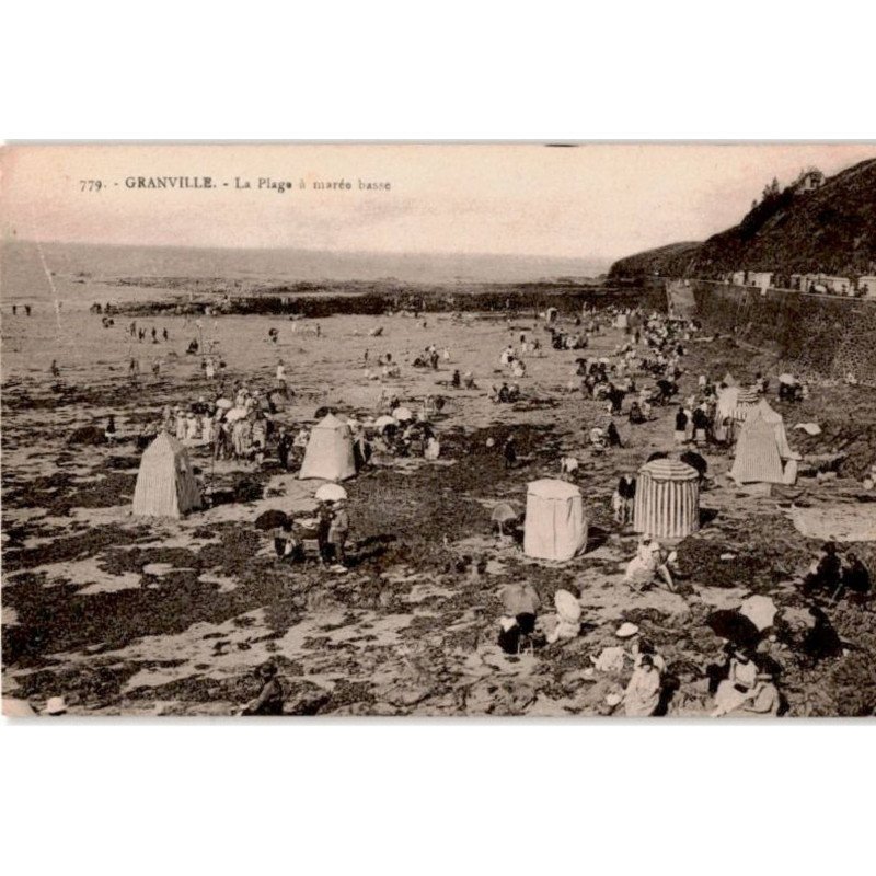 GRANVILLE: la plage à marée basse - très bon état