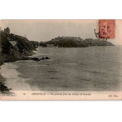 GRANVILLE: vue générale prise des falaises de donville - état
