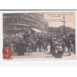 MONTPELLIER : Meeting viticole du 9 Juin 1907, Le défilé des Gueux, place de la Comédie - très bon état