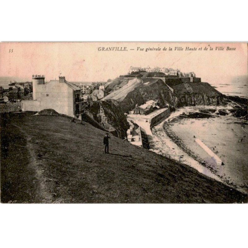 GRANVILLE: vue générale de la ville haute et de la ville basse - très bon état
