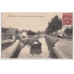 RETHEL : les bords du canal vers 1910 - très bon état